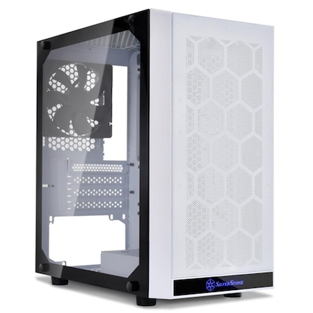 Silverstone Micro-ATx & Mini-DTx Mesh Front Panel Steel Body Tempered Glass Side Panel - White SI476487